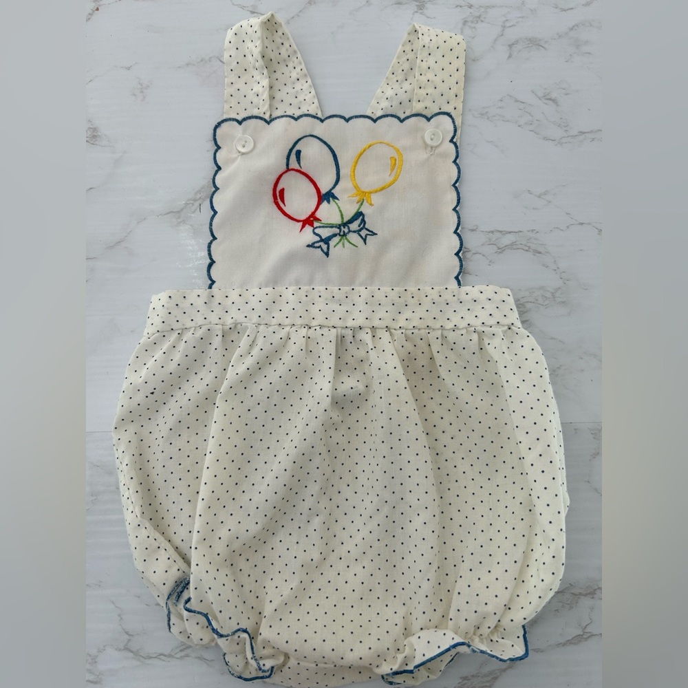 VTG 90s CRADLE TOGS Ballon Polka-Dots Romper